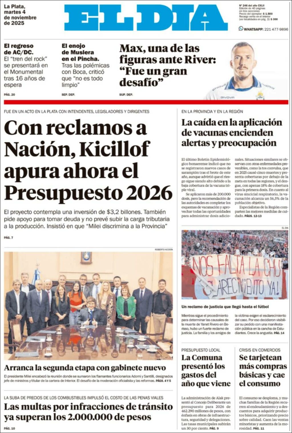 Media Panel - Developments and Systems | NC 10 SANTA CRUZ - Tapa del diario El Día