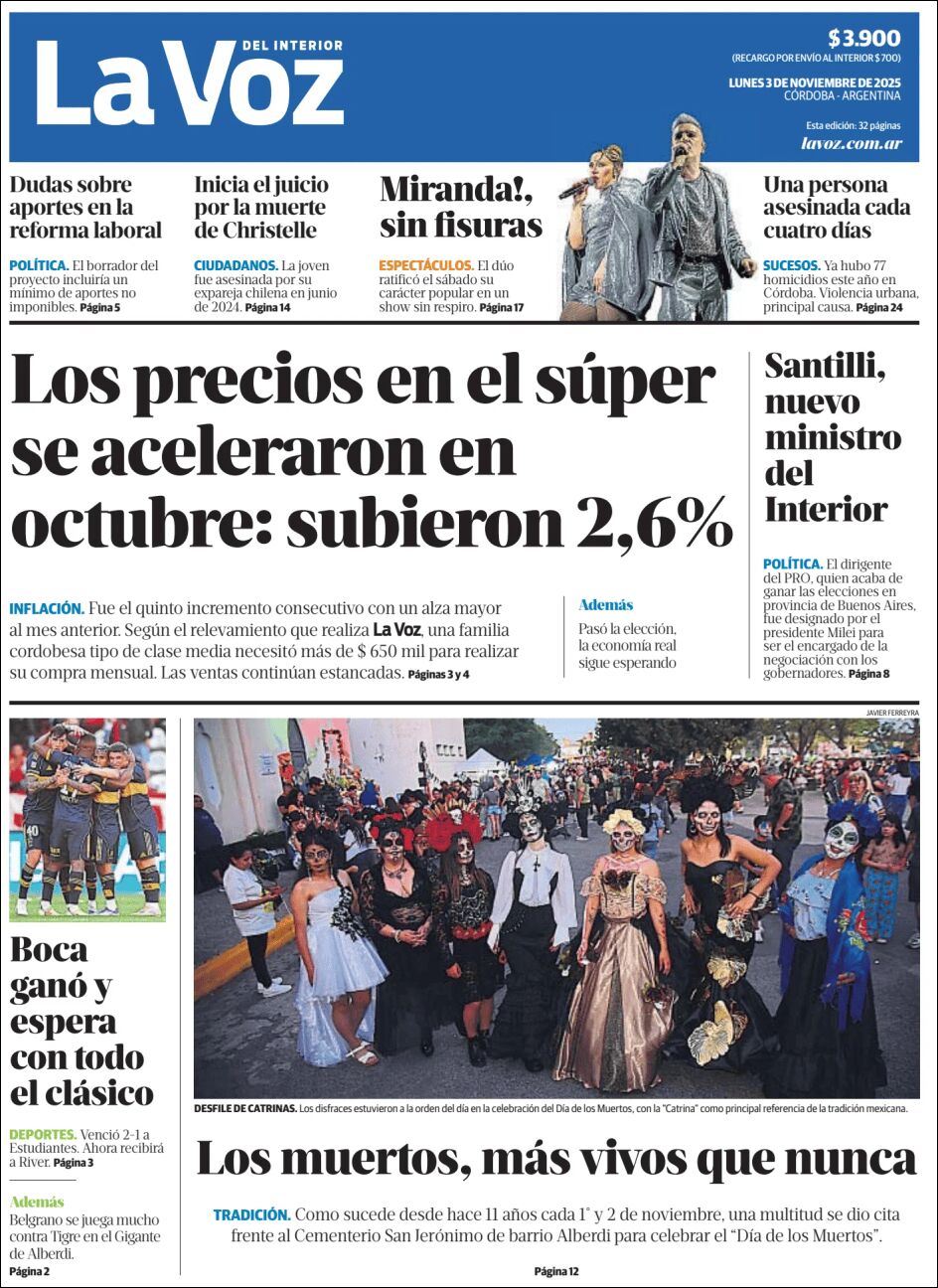 Media Panel - Developments and Systems | NC 10 SANTA CRUZ - Tapa del diario La Voz